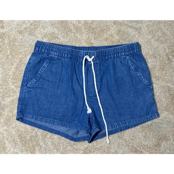 Aerie drawstring blue denim lounge shorts S - Picture 1 of 7